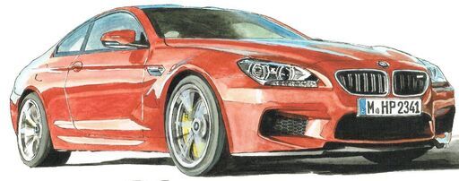 GC-240 BMW M6/M4クーペ 限定版画 直筆サイン有 額装済 作家 平右ヱ門