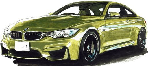 GC-240 BMW M6/M4クーペ 限定版画 直筆サイン有 額装済 作家 平右ヱ門