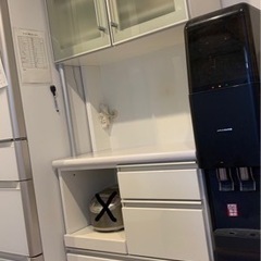 食器棚キッチンボード　幅80 ホワイト