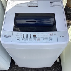 Hisense2020年　製洗濯機4・5㌔‼︎　大特価価格１６，...