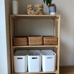 木製シェルフや収納boxお譲りします！