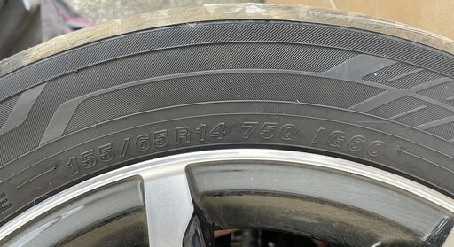 スタッドレスタイヤ＆アルミホイール　4本セット　アイスガード６　155/65R14