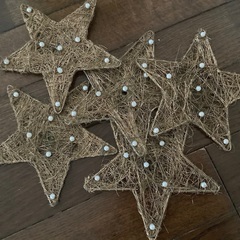クリスマス　デコレーションに　ワイヤースター　星の飾り　5個セット