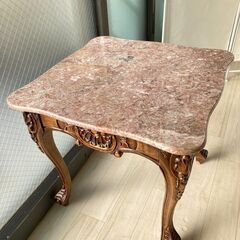 正方形イタリア製大理石テーブル