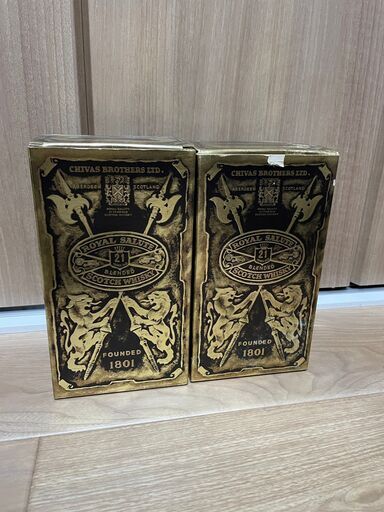 シーバス・ブラザーズ ロイヤル・サルート 21年 緑/青陶器 セット