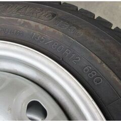 【来店取替】バリ山 135/80R12 軽自動車用 スタッドレスタイヤ 中古4本セット