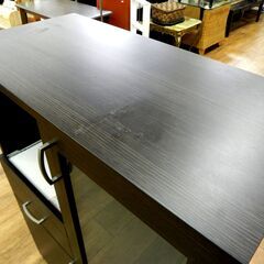 ニトリ ミドルレンジボード ブラウン系 幅80×奥40×高115㎝ 食器棚 キッチン 収納 家具 札幌市 厚別区