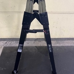 ◆Hasegawa(長谷川工業) 脚軽 4段 ワンタッチバー付き脚立兼はしご BLACK