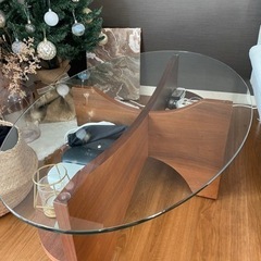 【ネット決済】ガラス　ローテーブル　NOCE