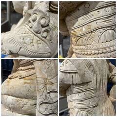  🔷🔶🔷ba13/90 ヒンズー 女神 デウィ 石像 屋外 ヒンドゥー 仏像 オブジェ 置物 インテリア 庭 ガーデン 石彫 デウィ・スリ インドネシア バリ🔷🔶🔷