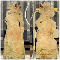  🔷🔶🔷ba13/90 ヒンズー 女神 デウィ 石像 屋外 ヒンドゥー 仏像 オブジェ 置物 インテリア 庭 ガーデン 石彫 デウィ・スリ インドネシア バリ🔷🔶🔷