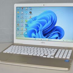 最新Windows11+office 新品爆速SSD256GB 富士通 AH42/A3 Celeron-3855U