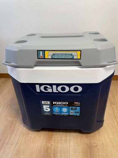 IGLOO イグルー  クーラーボックス 58L（62QT）未使用品＋保冷剤2個
