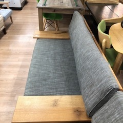 飛騨産業  3人掛けソファー  森のことば  グレー×ナチュラル  【トレファク上福岡】