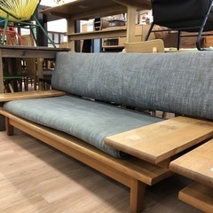 飛騨産業  3人掛けソファー  森のことば  グレー×ナチュラル  【トレファク上福岡】