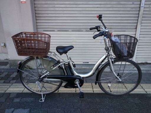 [YAMAHA] PAS Natura(パス ナチュレ)26吋 電動アシスト自転車 8.7Ahバッテリー+充電器(シルバー)