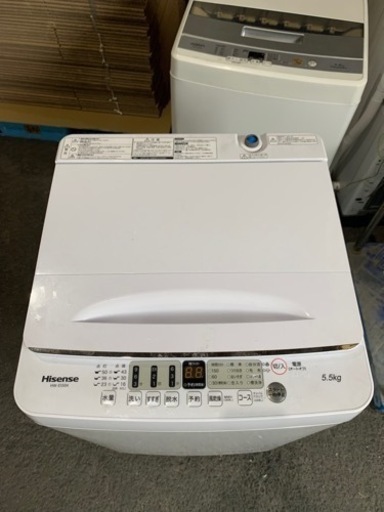 配送可能　2021年　二人分のお洗濯、ラクラクOK! まとめて便利な、5.5kg  5.5kg 全自動洗濯機 HW-E5504