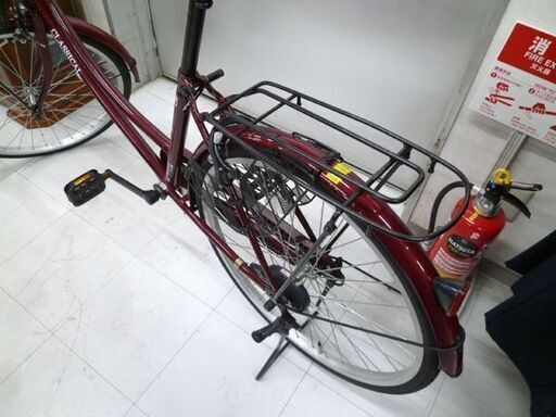 自転車 24インチ CLASSICAL family レッド系 小豆色 シティサイクル 変速無し ママチャリ 苫小牧西店