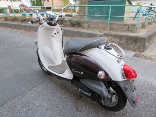 ビーノ FI 4スト 前タイヤ+バッテリー新品！ ブラウン Gロック付き