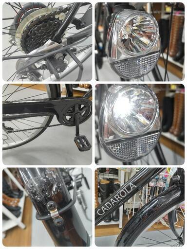 J070☆ベル無し・使用感有り☆軽快自転車☆CADAROLA☆6段変速☆LED 