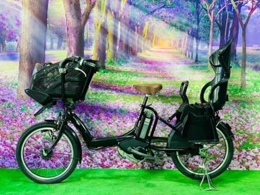 ❷ 4427子供乗せ電動自転車ヤマハ3人乗り新品20インチ良好バッテリー