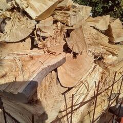 ○引取限定○広葉樹ミックス 未乾燥 規格外 薪0.729㎥に山盛り