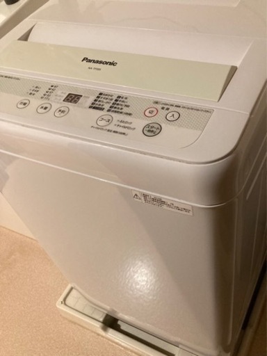 全自動洗濯機Panasonic製 5kg 12/27までに取りに来てくれる方