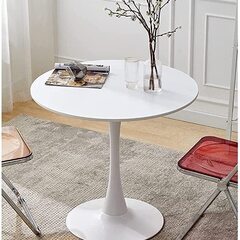 白 丸テーブル ダイニングテーブル 幅80cm×高さ73㎝ 