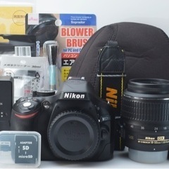 S数約5900回●バリアングル液晶●初心者向け●転送可能●ニコン D5200 1ヶ月動作補償あり！ 安心のゆうパック代引き発送！ 送料、代引き手数料無料！