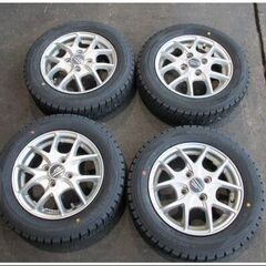 【来店取替】155/65R13 新品スタッドレスタイヤ&中古アルミホイール付きセット 軽自動車