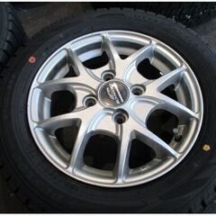 【来店取替】155/65R13 新品スタッドレスタイヤ&中古アルミホイール付きセット 軽自動車