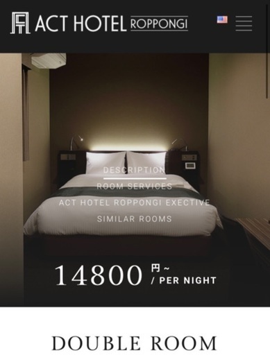 六本木ホテル12/24ダブル禁煙 六本木ホテル12/24ダブル禁煙