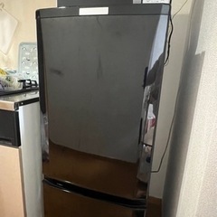 三菱冷蔵庫2016年製造、黒、1人暮らし