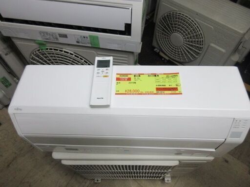 K04030　富士通　中古エアコン　主に6畳用　冷房能力　2.2KW ／ 暖房能力　2.5KW