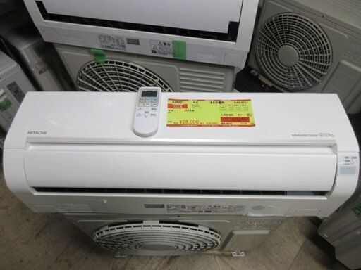 K04031　日立　中古エアコン　主に6畳用　冷房能力　2.2KW ／ 暖房能力　2.2KW
