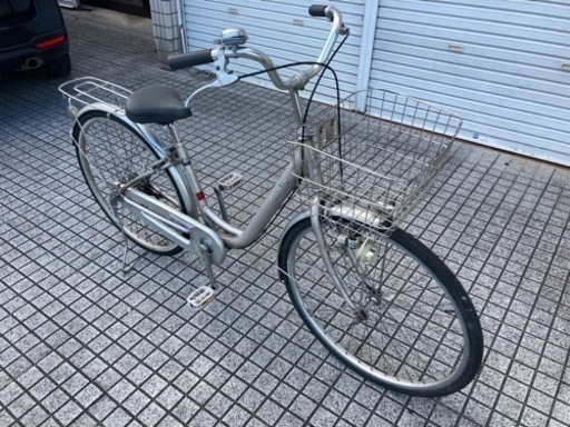 自転車 【26インチ自転車】変速なし アルミフレーム使用 LEDライト 