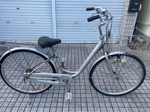 【26インチ自転車】変速なし　アルミフレーム使用　LEDライト　グリップ新品❗️若林自転車　浜大津店　SALE中❗️