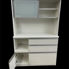 NO.35〚お値下げ中!!〛松田家具 食器棚 キッチンボード レンジボード ホワイト