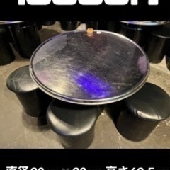 韓国風ドラム缶机と椅子セット
