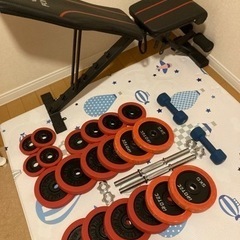 筋トレ道具　ダンベル　可変ベンチ