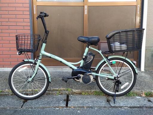 パナソニック 2013 電動アシスト自転車 BE-ENCS035G2 動作確認済み美品 バッテリー長押し4点灯 カゴ前後付き