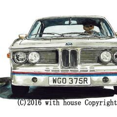 GC-287 BMW3.0 CSL 限定版画 直筆サイン有 額装...