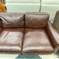 🤎モデルルーム展示品!! unico(ユニコ) オットマン付き3Pソファ 🤍定価￥247,500🤍 本革使用!! 🤎