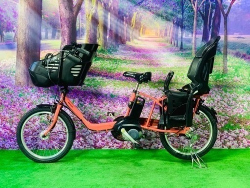 ❷ 3410子供乗せ電動自転車パナソニック3人乗り新品20インチ良好バッテリー