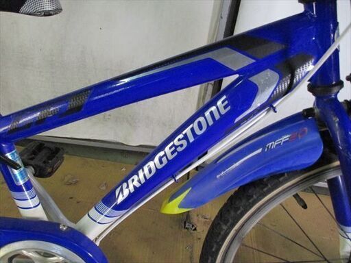 C416★12800円★整備済み 中古子供自転車 【ブリジストン　クロスファイヤー　青　22インチ 】 C416☆12800円☆整備済み 中古子供自転車 【ブリジストン クロス