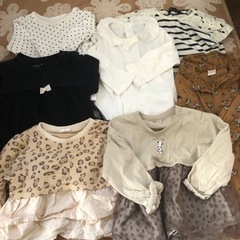 【used】80女児トップス　ワンピース　7点