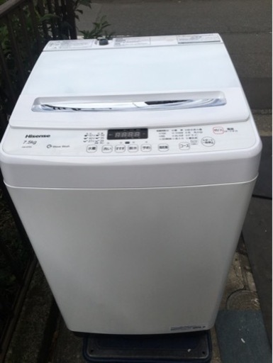 【受付終了】K677東京神奈川千葉お届設置無料※家電等おまけ付極美品2021年製7.5キロ風乾燥☺️洗濯機