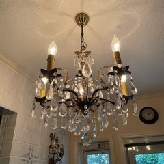 フランスアンティーク　シャンデリア5灯