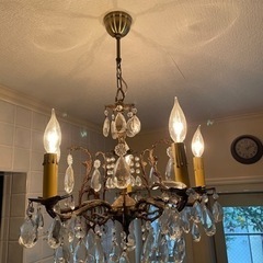 フランスアンティーク　シャンデリア5灯