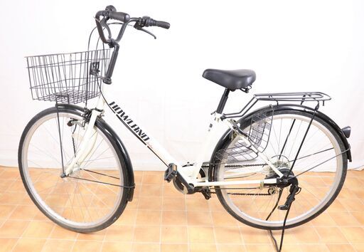 LMF68 HOWLAND Airless 自転車 27インチ ギア6段変速 LED35986 ホワイトカラー